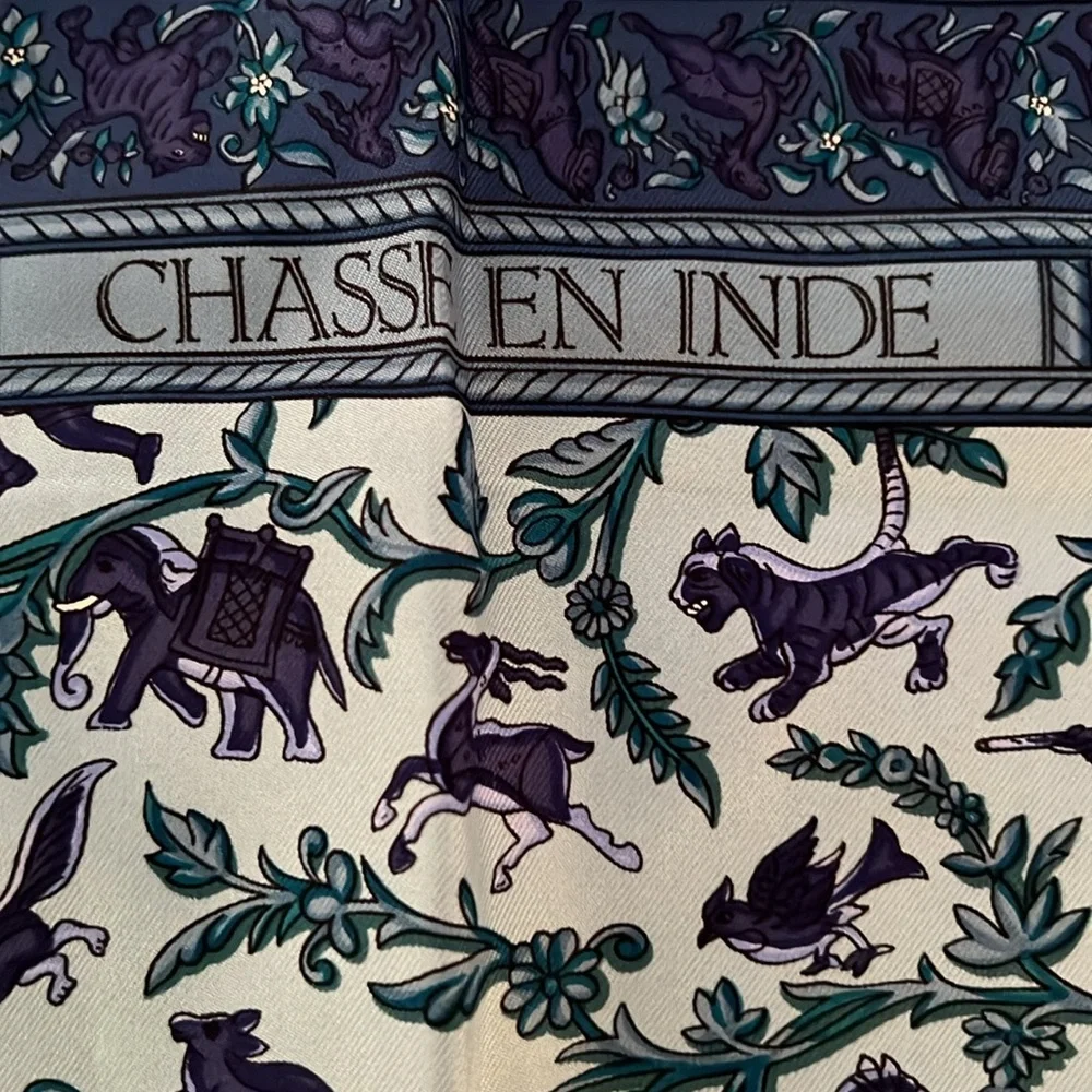 Hermes scarf Chasse en Inde. - Picture 3 of 6